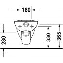 Duravit D-Code Wand-Flachspül-WC 540mm weiß...