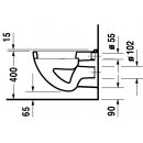 Duravit D-Code Wand-Flachspül-WC 540mm weiß 2210090000