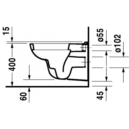 Duravit Wand-WC D-Code 545 mm Tiefspüler, weiß