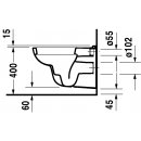 Duravit D-Code Wand-Tiefspül-WC 545mm weiß 2535090000