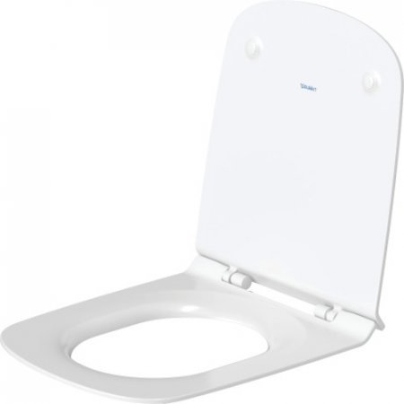 Duravit DuraStyle WC Sitz ohne SoftClose Scharniere edelstahl, weiß