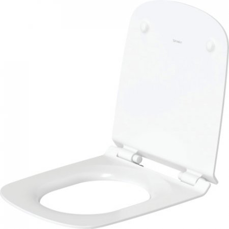Duravit Durastyle WC Sitz mit SoftClose Scharniere edelstahl, weiß