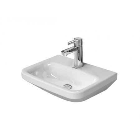 DU Handwaschbecken DuraStyle 450 mm ohne ÜL, mit HLB, 1 HL, weiß