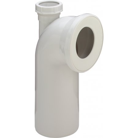 Viega Stand-WC Anschlussbogen 90° DN100 x 230mm x DN40 mit zusätzlichem Stutzen weiß 110291