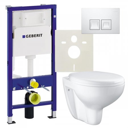 Geberit Duofix Basic Grohe Baukeramik WC Sitz Saxo Schallschutzset Delta Betätigungsplatte