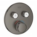 Grohe Grohtherm SmartControl Thermostat mit 2 Absperrventilen Fertigmontageset für Rapido SmartBox (35600/35604) hard graphite gebürstet 29119AL0