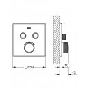 GROHE Grohtherm SmartControl Thermostat mit 2 Absperrventilen Fertigmontageset für Rapido SmartBox (35600/35604) chrom 29124000