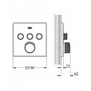 GROHE Grohtherm SmartControl Thermostat mit 3 Absperrventilen Fertigmontageset für Rapido SmartBox (35600/35604) chrom 29126000