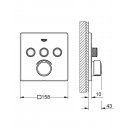 GROHE SmartControl Unterputzmischer mit 3 Absperrventilen Fertigmontageset für Rapido SmartBox (35600/35604) chrom 29149000