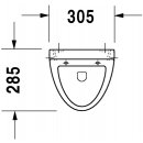 Duravit FIZZ Urinal für Deckel 305x285mm Zulauf von...