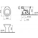 Vitra Norm Stand-Flachspül-WC 475mm mit Hygiene Glasur weiss 6860L003-1030