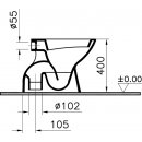 Vitra Norm Stand-Tiefspül-WC 540mm Abgang innen mit Hygiene Glasur weiß 6859L003-1030
