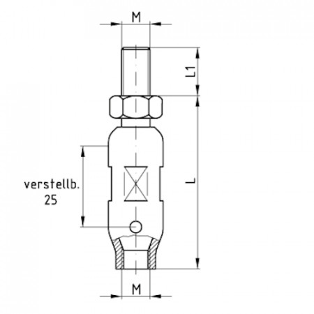 MÜPRO Pendelaufhänger M10 x 18 mm Stahl verzinkt, Lospunktbefestigung