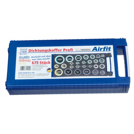 Airfit Dichtungskoffer Profi, Sanitär, Heizung, Solar, Gas (675 Stck) 70004DK