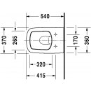 Duravit DuraStyle Wand-Tiefspül-WC 540mm mit WonderGliss Beschichtung weiß 2536090001