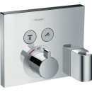 Hansgrohe ShowerSelect Unterputz Thermostat für 2 Verbraucher mit Schlauchanschluss und Brausehalter FMS für iBox universal chrom 15765000
